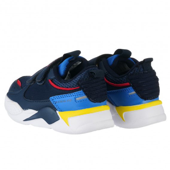 Αθλητικά παπούτσια με κόκκινες πινελιές για μωρό, μπλε HYPE 240478 2