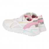 Αθλητικά παπούτσια με ροζ τόνους, σε λευκό HYPE 240484 2