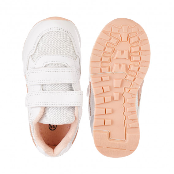 Αθλητικά παπούτσια Marathon με ροζ τόνους, σε λευκό Star 240488 3