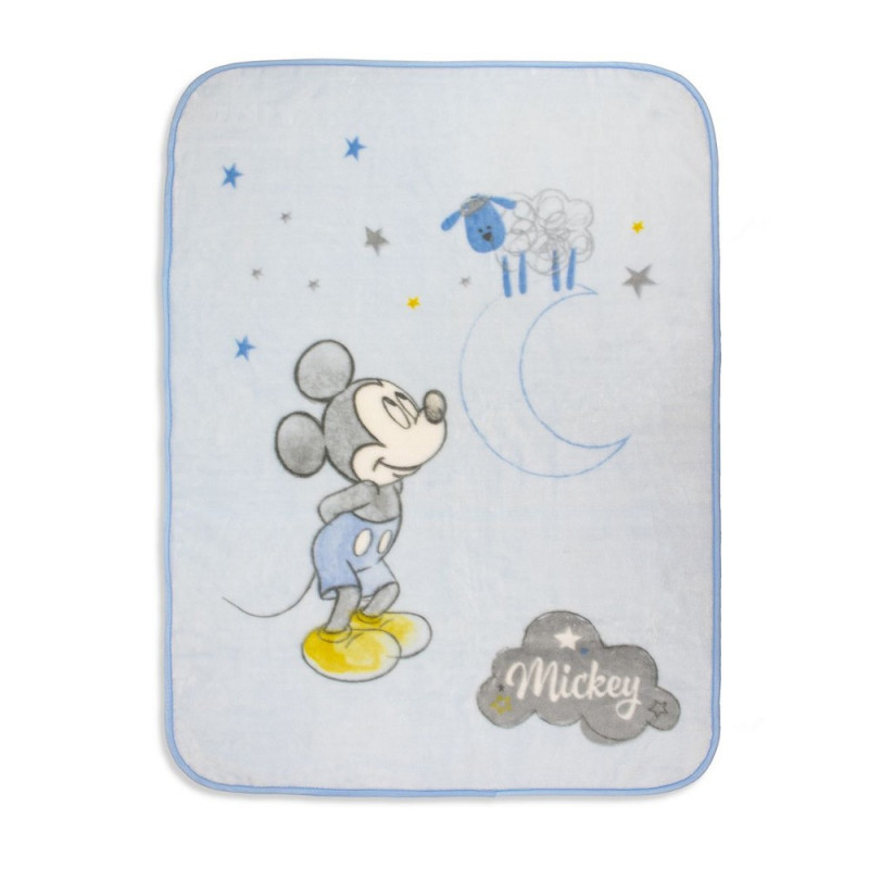 Κουβέρτα μωρού 140 x 110 cm Mickey Mouse, μπλε  240530
