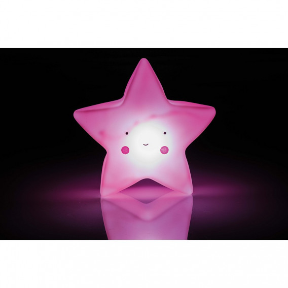Παιδική λυχνία LED Asterisk, 17 x 10 x 9 cm, ροζ Inter Baby 240591 3
