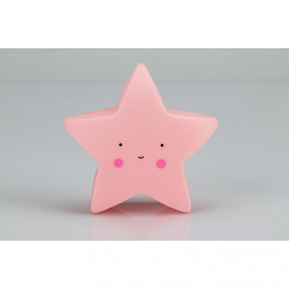Παιδική λυχνία LED Asterisk, 17 x 10 x 9 cm, ροζ Inter Baby 240593 