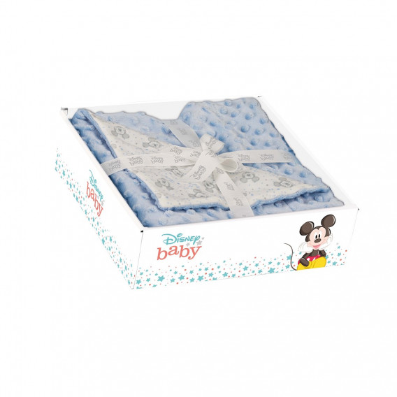 Κουβέρτα μωρού 80 x 110 cm Mickey Mouse, μπλε Mickey Mouse 240621 4