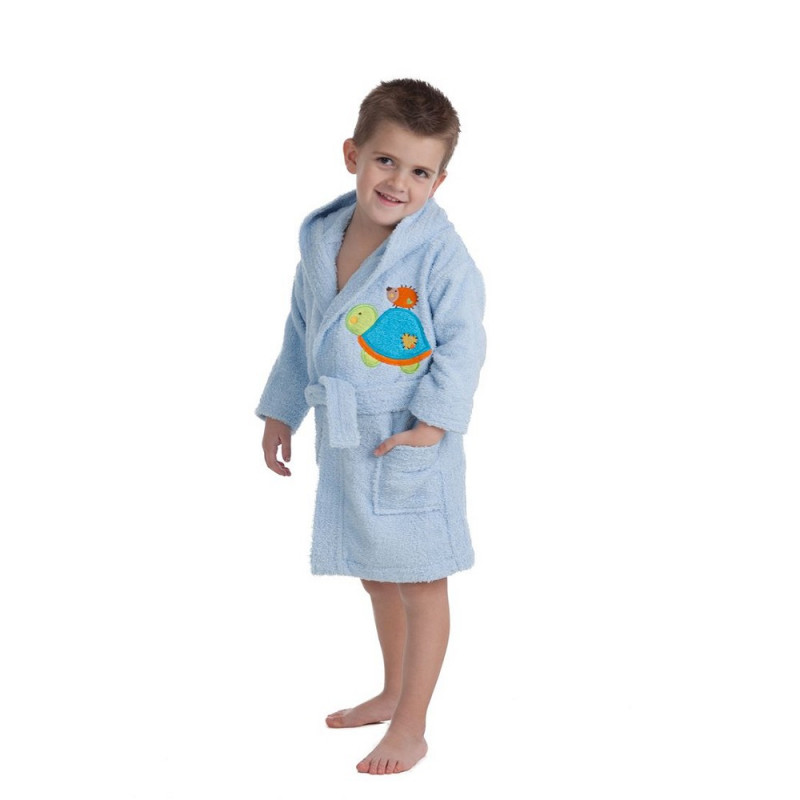 Παιδικό μπουρνούζι, μέγεθος 6-8 ετών, μπλε  240630