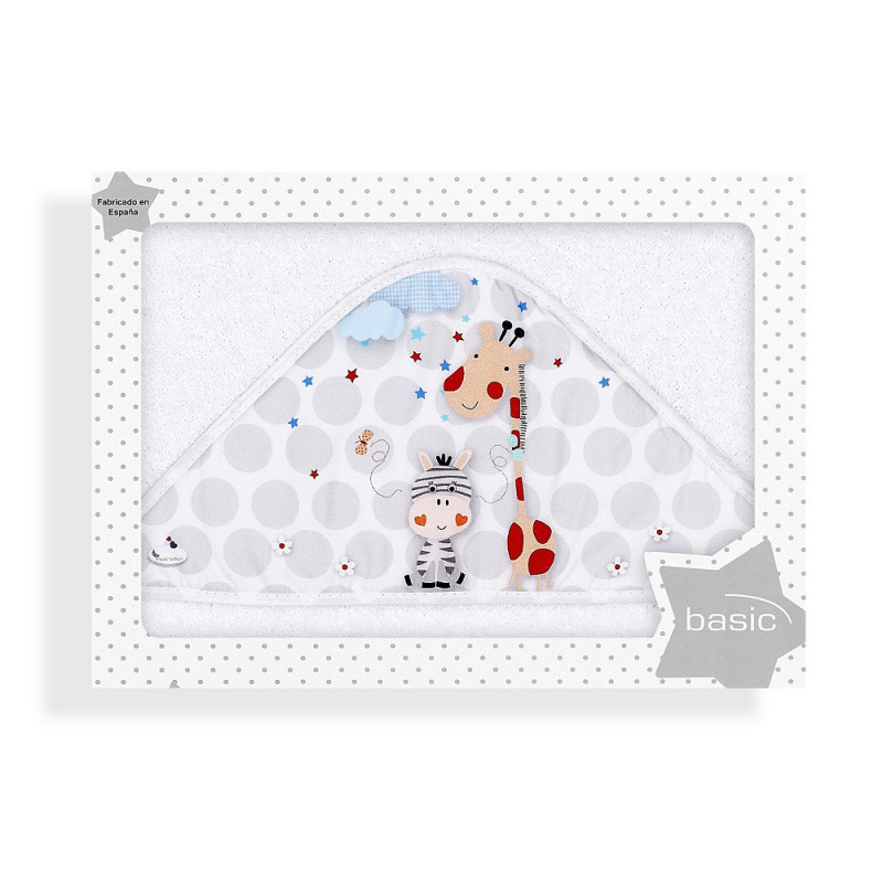 Πετσέτα για μωρό JUNGLA, 100 x 100 cm, λευκό  240645