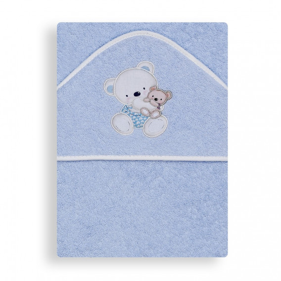 Πετσέτα μπάνιου μωρού OSITO COLUMPIO, 100 x 100 cm, μπλε Inter Baby 240652 