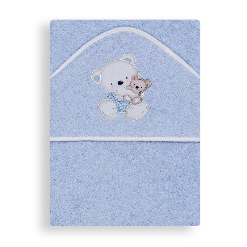 Πετσέτα μπάνιου μωρού OSITO COLUMPIO, 100 x 100 cm, μπλε  240652