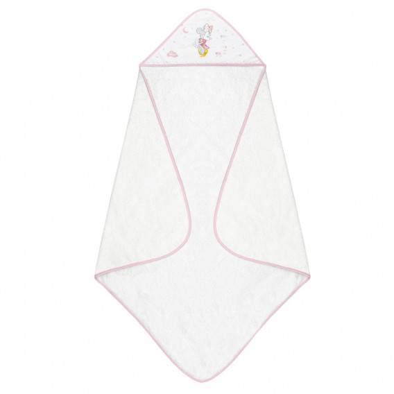 Παιδική πετσέτα μπάνιου MINNIE, 100 x 100 cm, λευκό και ροζ Minnie Mouse 240681 