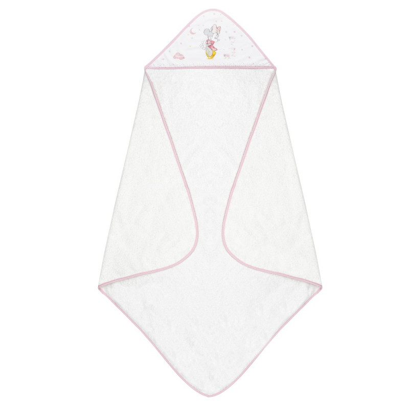 Παιδική πετσέτα μπάνιου MINNIE, 100 x 100 cm, λευκό και ροζ  240681