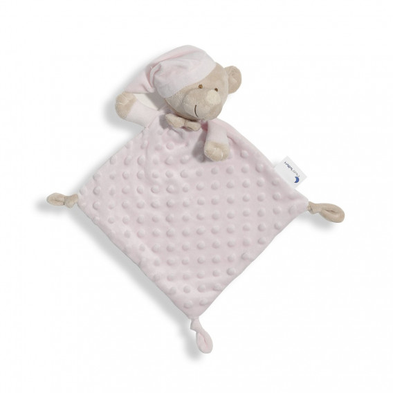 Μαλακή πετσέτα αγκαλιάς Αρκουδάκι, 28 x 17 cm, ροζ Inter Baby 240698 