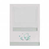 Σετ κλινοσκεπασμάτων CONEJO από 3 μέρη για κρεβάτι 60 x 120 cm, λευκό και πράσινο Inter Baby 240754 3