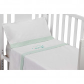 Σετ κλινοσκεπασμάτων CONEJO από 3 μέρη για κρεβάτι 60 x 120 cm, λευκό και πράσινο Inter Baby 240758 7