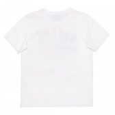 Βαμβακερό μπλουζάκι με τύπωμα ποδοσφαίρου μοτίβα για ένα μωρό, λευκό Benetton 240781 4