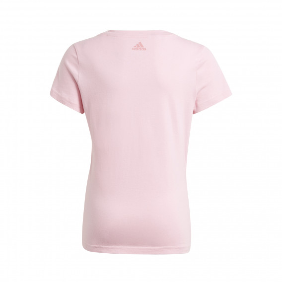 Βαμβακερό μπλουζάκι ESSENTIALS LOGO TEE, ροζ Adidas 240828 2