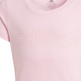 Βαμβακερό μπλουζάκι ESSENTIALS LOGO TEE, ροζ Adidas 240829 3