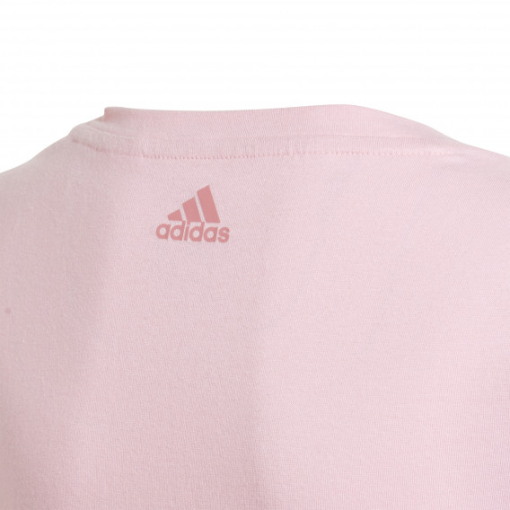 Βαμβακερό μπλουζάκι ESSENTIALS LOGO TEE, ροζ Adidas 240830 4