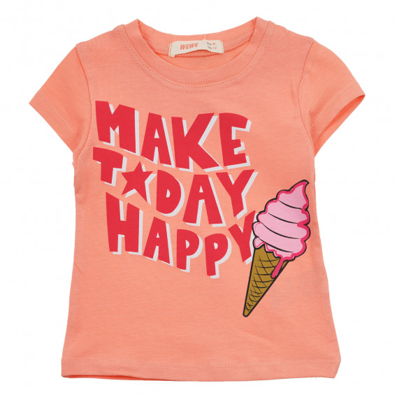 Μπλουζάκι με παγωτό και λεζάντες, πορτοκαλί Acar 240891 