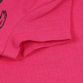 Μπλουζάκι με τύπωμα και λεζάντα μπαλαρίνας, ροζ Acar 240914 4