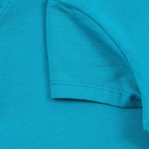 Μπλουζάκι με τύπωμα και λεζάντα φλαμίνγκο, ανοιχτό μπλε Acar 240948 3