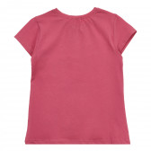 Μπλουζάκι με τύπωμα και λεζάντα φλαμίνγκο, ροζ Acar 240963 2