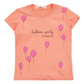 Μπλουζάκι με τύπωμα μπαλονιού και λεζάντα μπαλόνι, πορτοκαλί Acar 240966 