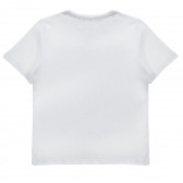 Μπλουζάκι με τύπωμα skateboard, λευκό Acar 240986 2