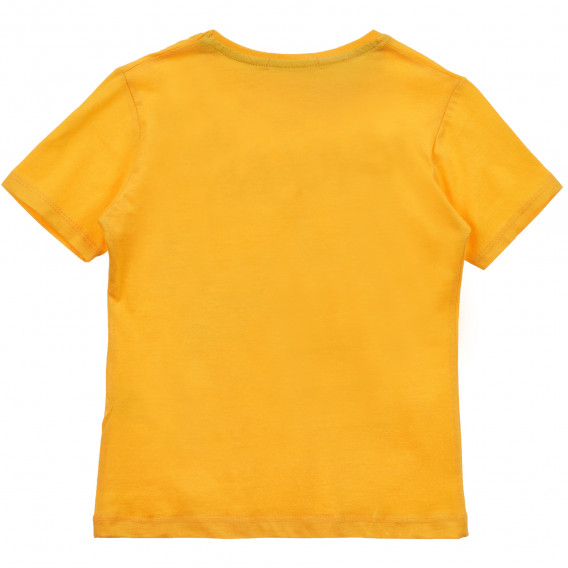 Μπλουζάκι με τύπωμα skateboard, πορτοκαλί Acar 240990 2