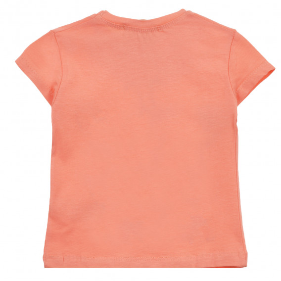 Μπλουζάκι με τύπωμα πεταλούδας και τη λεζάντα Butterfly, πορτοκαλί Acar 241073 2