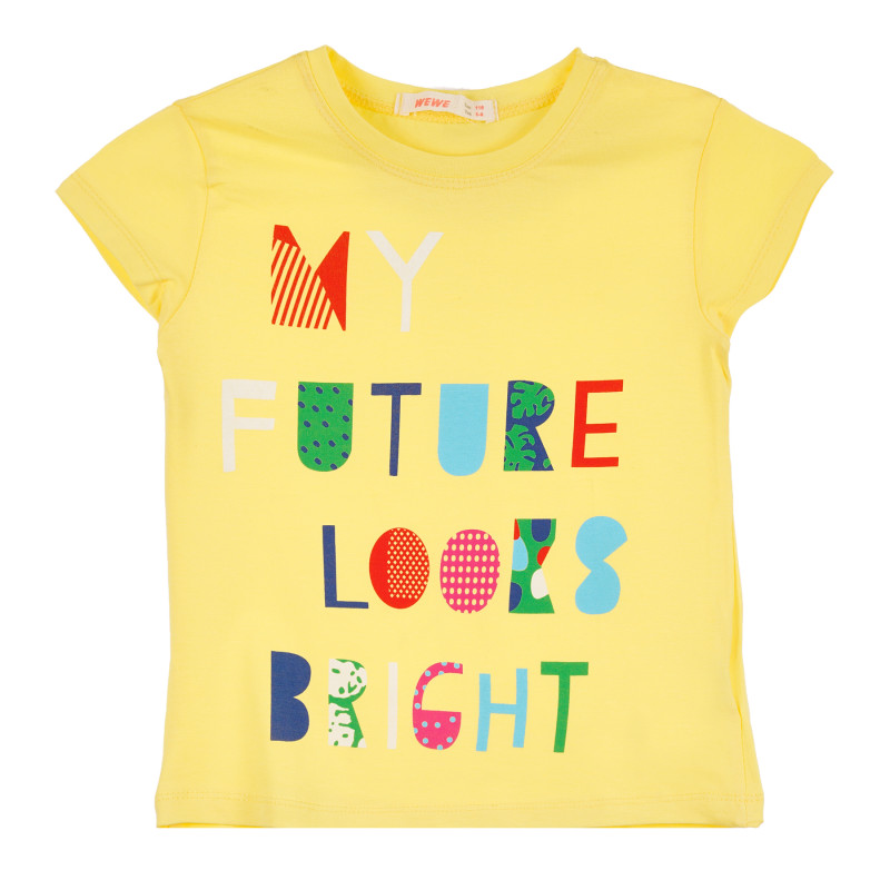 Μπλουζάκι με γραφικό σχέδιο, κίτρινο  241084