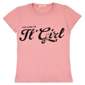 Μπλουζάκι με λεζάντα, ροζ Acar 241100 