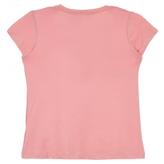Μπλουζάκι με λεζάντα, ροζ Acar 241103 4