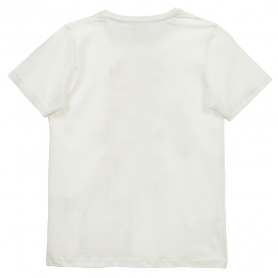 Μπλουζάκι με γραφικό σχέδιο, σε λευκό Acar 241185 2