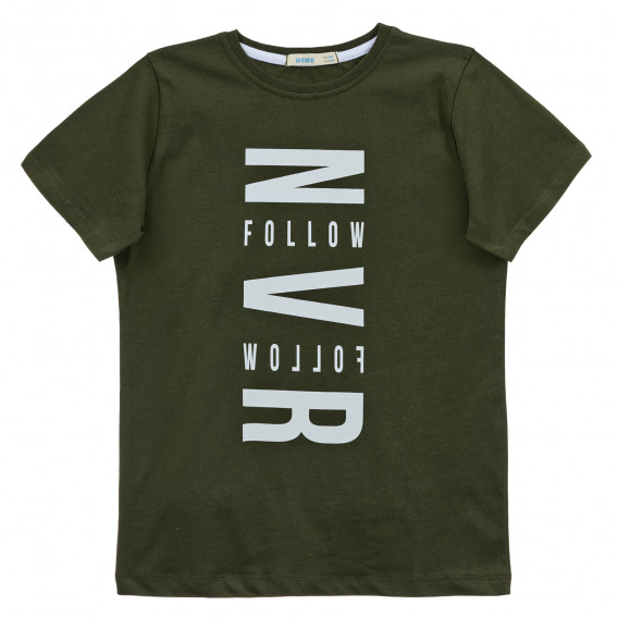 Μπλουζάκι με γραφικό σχέδιο, σκούρο πράσινο Acar 241188 