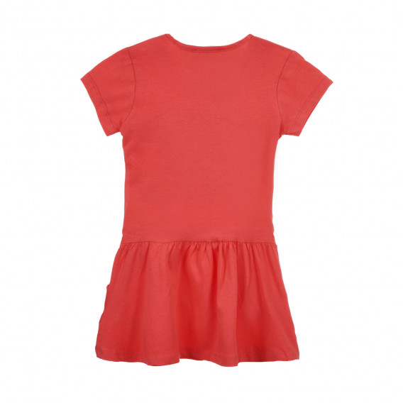 Φόρεμα με έγχρωμο σχέδιο και λεζάντα Cool, κόκκινο Acar 241210 3