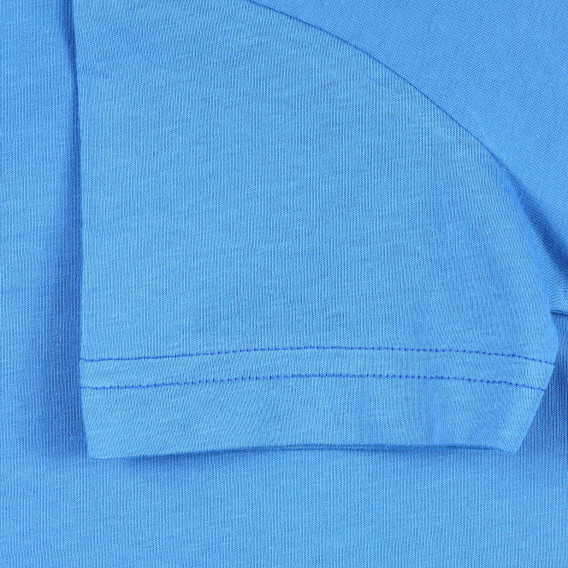 Βαμβακερό μπλουζάκι με γραφική εκτύπωση και επιγραφή Jump High, μπλε Benetton 241220 3
