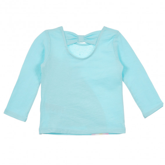 Βαμβακερή μπλούζα με μακριά μανίκια για κοριτσάκι, γαλάζιο Carter's 241227 2