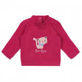 Μακρυμάνικη μπλούζα για κορίτσια με τύπωμα, ροζ Chicco 241298 