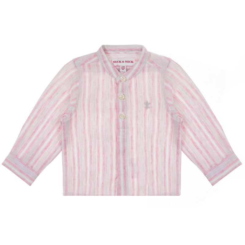 Καρό πουκάμισο με μακριά μανίκια για αγοράκια, ροζ  241338