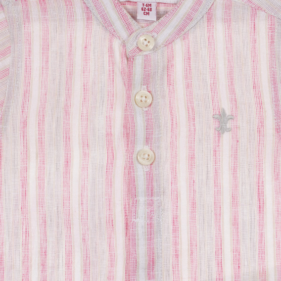 Καρό πουκάμισο με μακριά μανίκια για αγοράκια, ροζ Neck & Neck 241339 2