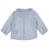Καρό πουκάμισο με σούρες για κοριτσάκια, μπλε Neck & Neck 241343 2