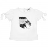 Βρεφικό κοντομάνικο μπλουζάκι, με στάμπα, για κορίτσι Armani 241391 