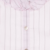 Ριγέ πουκάμισο με σούρες για κοριτσάκια, ροζ Neck & Neck 241509 2