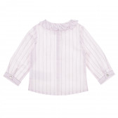 Ριγέ πουκάμισο με σούρες για κοριτσάκια, ροζ Neck & Neck 241511 4
