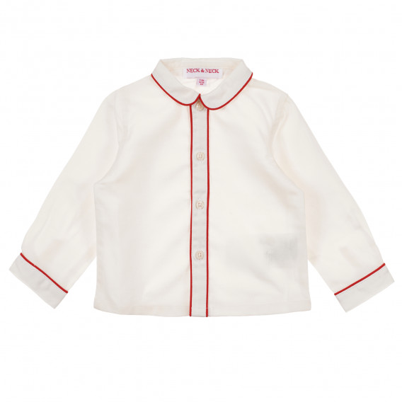 Λευκό πουκάμισο με γιακά για μωρά Neck & Neck 241528 