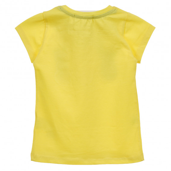 Σετ μπλουζάκι με τύπωμα λαγουδάκι και σορτς, κίτρινο Acar 241634 4