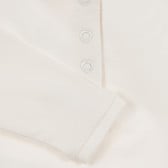 Λευκή μακρυμάνικη βαμβακερή μπλούζα με στάμπα τσάντας Chicco 241768 3