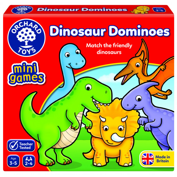 Επιτραπέζιο παιχνίδι - Ντόμινο με δεινόσαυρους Orchard Toys 242214 