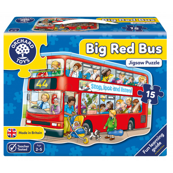 Το μεγάλο κόκκινο λεωφορείο - ένα παζλ Orchard Toys 242271 