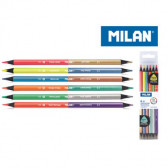 Δίχρωμο μολύβι, Τριγωνικό δίχρωμο Fluo-metal, 2,9 mm Milan 242337 