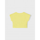 Μπλουζάκι από οργανικό βαμβάκι με τύπωμα, κίτρινο Name it 242379 2